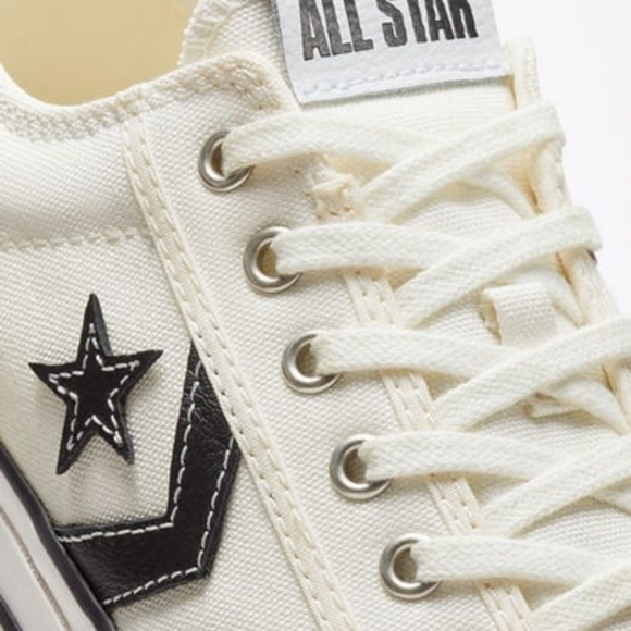 NEW Converse Star Player 76 Premium Canvas White Black Size Mens 7.5 Womens 8.5 - Picture 3 of 12